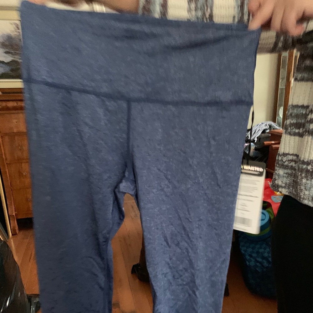 Blue Capri Leggings
